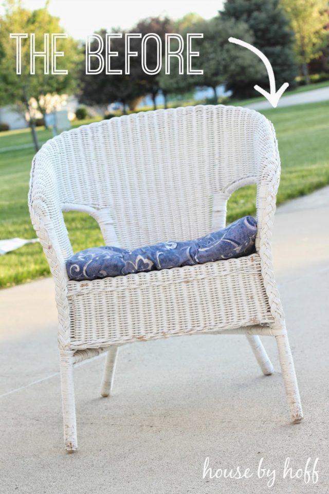 $30 Thursday: A Spray Painted Wicker Chair! - House By Hoff