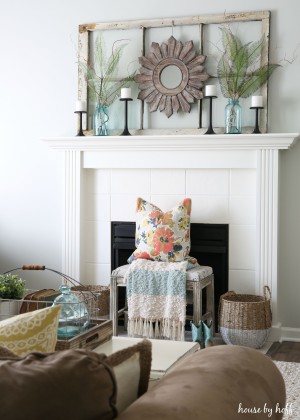 Ideas for Decorating with Old Windows: Old Window Frame Mantel - House ...