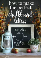 How to Make the Perfect Chalkboard Letters {Back to Basics} - House by Hoff