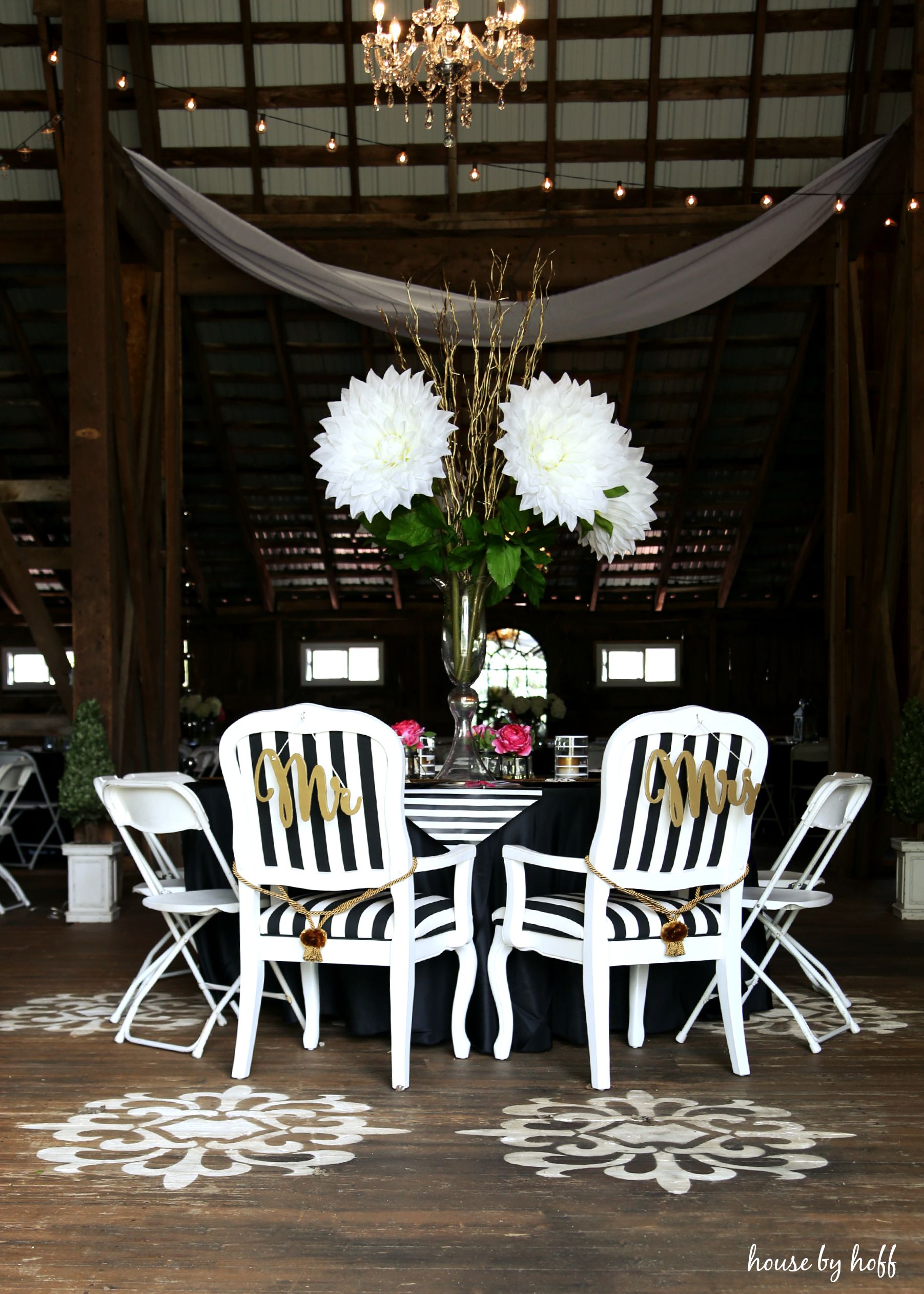 Rustic-Glam Wedding Reception - House by Hoff