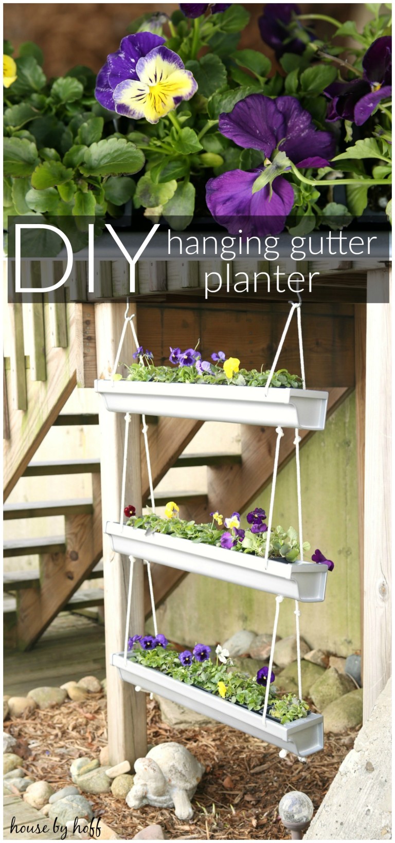 DIY Hanging Gutter Planter - House by Hoff