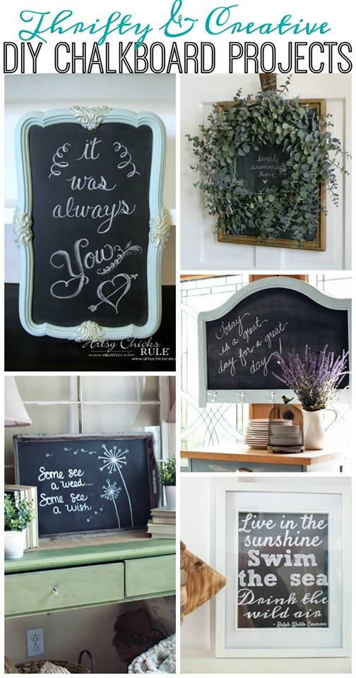 Garage Sale Upcycle: A Chalkboard Backdrop for a Wreath - House by Hoff