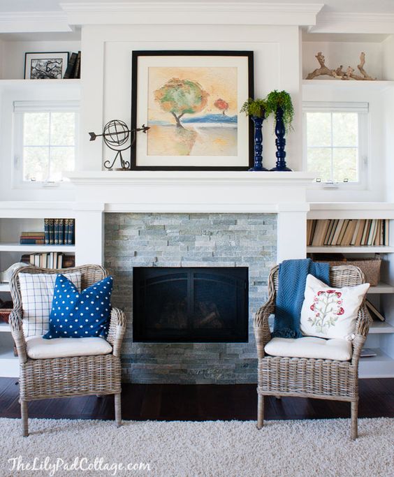 Classic Design: Flanking a Fireplace with Accent Chairs - House by Hoff