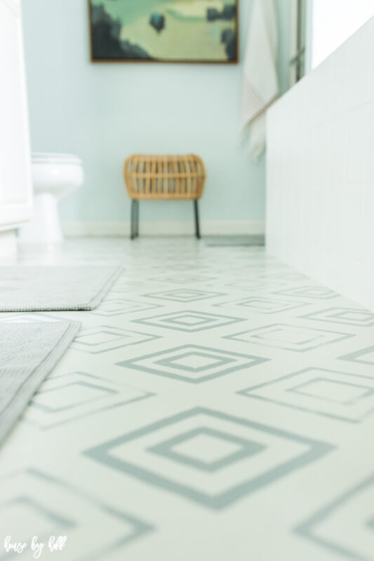 DIY Painted Linoleum Bathroom Floor - House by Hoff