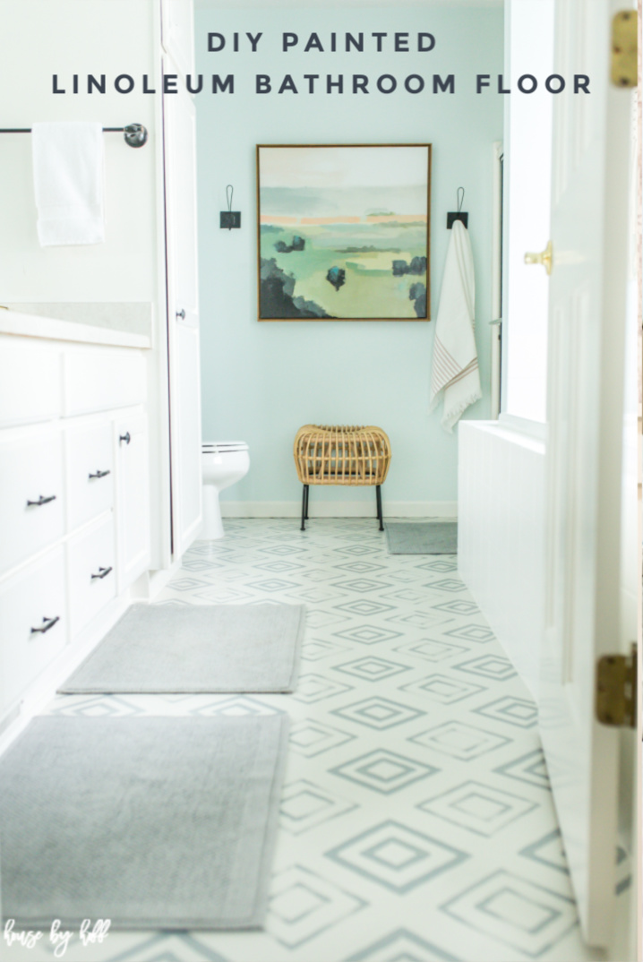 DIY Painted Linoleum Bathroom Floor - House by Hoff